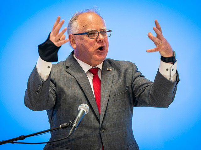 Governor Tim Walz spoke during a press conference at the U of M. Walz held a press confere