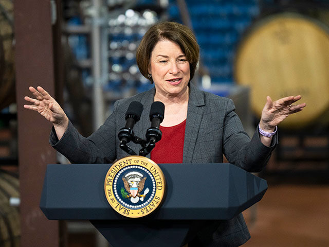 Tariffs - Sen. Amy Klobuchar (D-MN) speaks about funding for the I-535 Blatnik Bridge befo