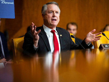 Senator Roger Marshall, a Republican from Kansas, during a Senate Budget Committee hearing