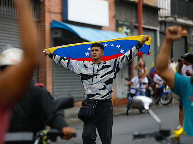 People gather to protest against reelection of Venezuelan President Nicolas Maduro for the