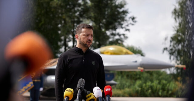 Zelensky Shows Off Newly Arrived F-16 Fighter Jets to Combat Russia