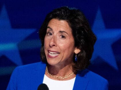 Secretary of Commerce Gina Raimondo speaks during the 2024 Democratic National Convention