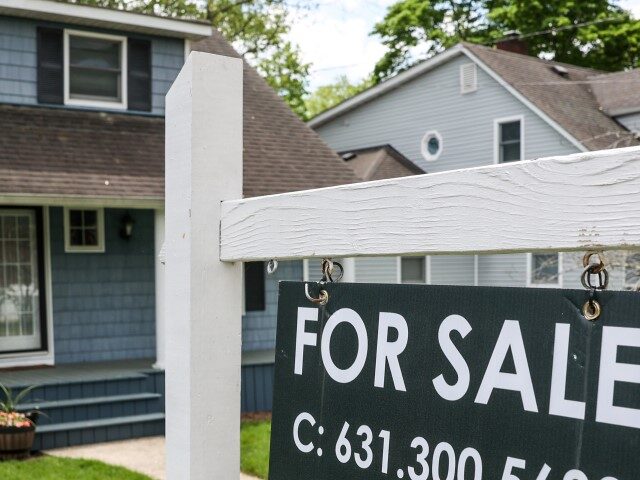 A home for sale on Oak Street in Patchogue, New York on May 17, 2022. (Steve Pfost/Newsday