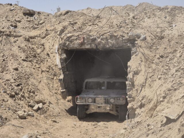 A large smuggling tunnel discovered by the IDF under the Gaza-Egypt border at the Philadel