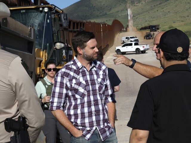 MONTEZUMA PASS, ARIZONA - AUGUST 01: Republican vice presidential nominee U.S. Sen. JD Van