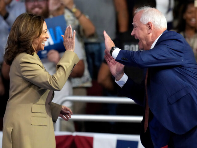 Democratic presidential nominee Vice President Kamala Harris and running mate Minnesota Go