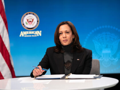 Shapiro Vice President Kamala Harris participates in a virtual roundtable with women’s l