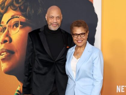 John Ridley and Mayor of Los Angeles Karen Bass attend the Los Angeles Premiere of Netflix