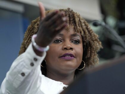 White House press secretary Karine Jean-Pierre speaks during the daily briefing at the Whi