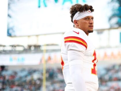 JACKSONVILLE, FL - AUGUST 10: Patrick Mahomes #15 of the Kansas City Chiefs warms up prior