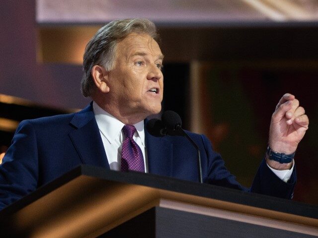 Michigan Senate candidate Mike Rogers speaks during the Republican National Convention (RN