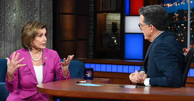 Watch: DNC Anti-Israel Protestors Crash Stephen Colbert's Live Nancy Pelosi Interview