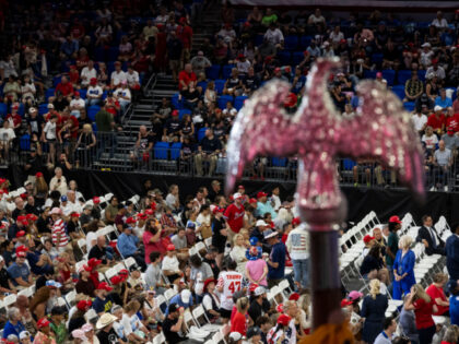 Supporters of former US President and 2024 Republican presidential candidate Donald Trump