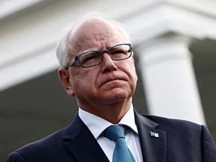 WASHINGTON, DC - JULY 03: Minnesota Gov. Tim Walz speaks to reporters after a meeting with