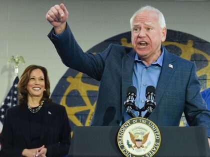 Minnesota Gov. Tim Walz, with Democratic presidential nominee Vice President Kamala Harris