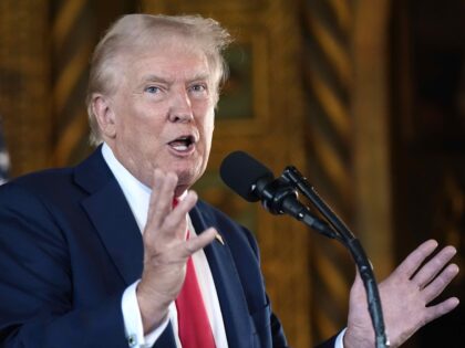 Trump at Mar-a-Lago presser (Alex Brandon / Associated Press)