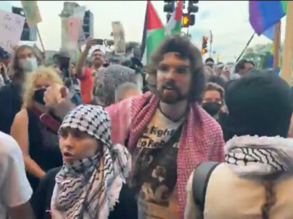 Leftist protesters chanted "Piggy piggy go back home" and "Pigs go home" during an anti-Is