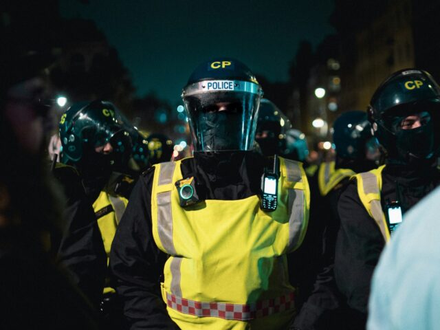 a group of police officers standing next to each other