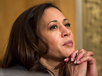 Sen. Kamala Harris, D-Calif. is seen on Capitol Hill, Jan. 10, 2017, in Washington. She's