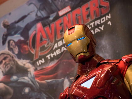 NEW YORK, NY - APRIL 27: Iron Man rings the NYSE opening bell at New York Stock Exchange o