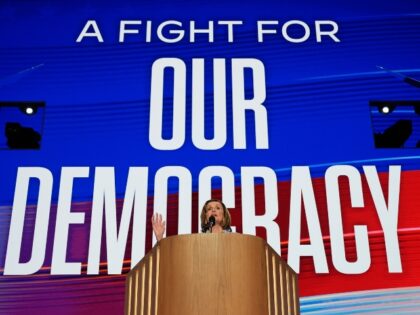 during the Democratic National Convention Rep. Nancy Pelosi, D-Calif., speaks during the D