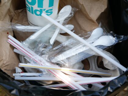 28 June 2019, Berlin: A plastic cup for a shake, a beverage cup for soft drinks and dispos