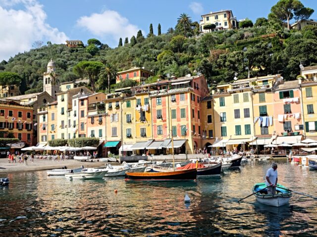 PORTOFINO, LIGURIA, ITALY - 2017/10/09: Picturesque harbor and village. (Photo by John Gre