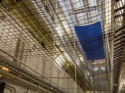 Upward view of the Wing Levels in Her Majesty’s Prison Pentonville, London, United Kingd