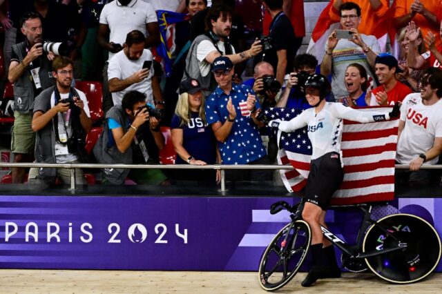 American Jennifer Valente defended her Olympic women's omnium title