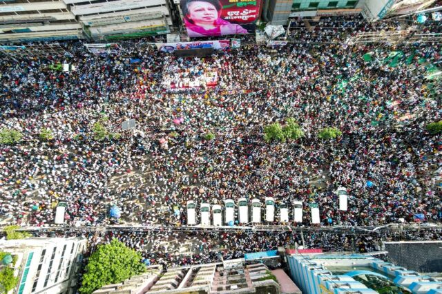 Bangladesh Nationalist Party (BNP) supporters held a rally in Dhaka on Wednesday, after th