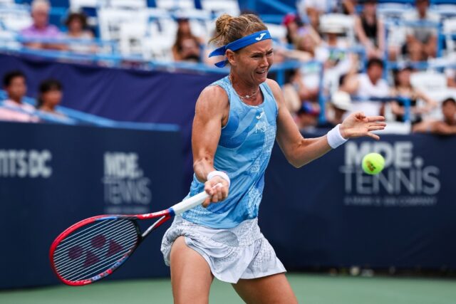 Czech Marie Bouzkova upset third-ranked Aryna Sabalenka to reach the final of the WTA Wash