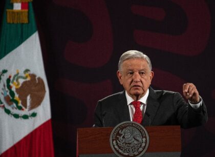 Mexican President Andres Manuel Lopez Obrador speaks during his daily news conference