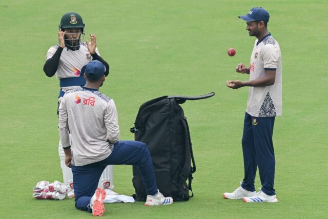 Members of the Bangladesh squad fo through their paces in Rawalpindi ahead of the first Te