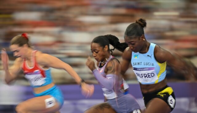 Sha'Carri Richardson was beaten by Julien Alfred in the 100m semi-final but is still the f