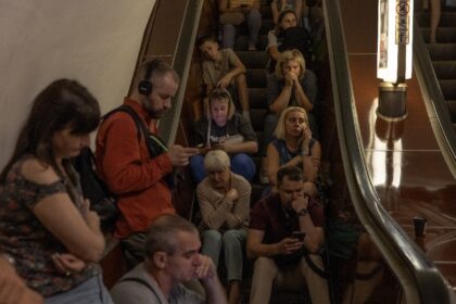 Ukrainians rushed to take shelter in metro stations during the attack