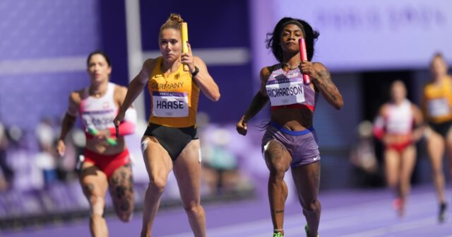 Richardson Wins Gold in Paris 4x100m Relay