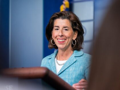 Port - Secretary of Commerce Gina Raimondo delivers remarks and answers questions during a