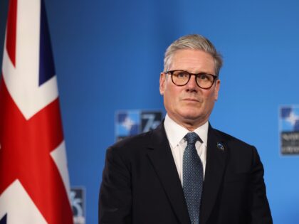 10/07/2024. Washington D.C., United States. Prime Minister Keir Starmer speaks with NATO S