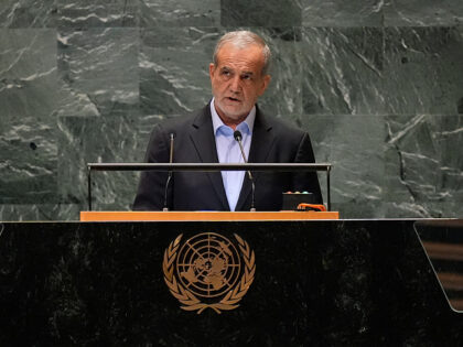 President of Iran Masoud Pezeshkian addresses the 79th session of the United Nations Gener