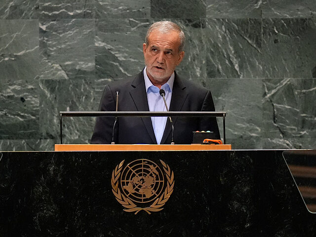 President of Iran Masoud Pezeshkian addresses the 79th session of the United Nations Gener