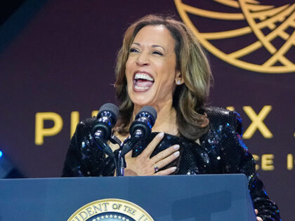 Democratic presidential nominee Vice President Kamala Harris speaking at the Congressional