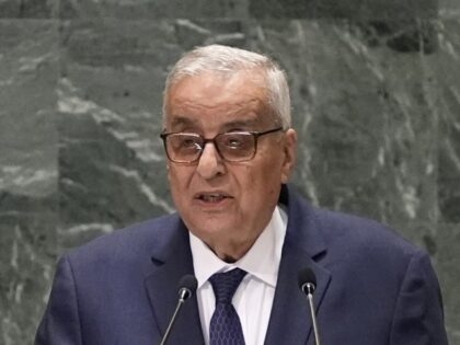 Lebanon's Minister for Foreign Affairs and Emigrants Abdallah Bouhabib addresses the