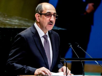 Bassam Sabbagh, Syria's foreign minister, speaks during the United Nations General Assembl