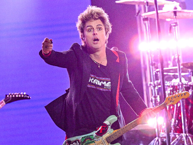 LOS ANGELES, CA - SEPTEMBER 16: Billie Joe Armstrong of Green Day is seen performing on Se