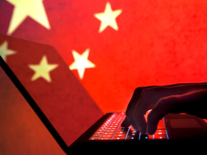 China - Hacker cyber attack - stock photo