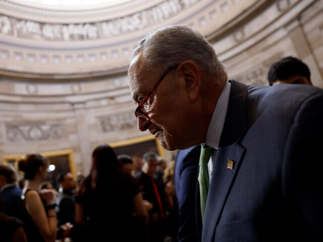 WASHINGTON, DC - SEPTEMBER 10: Senate Majority Leader Chuck Schumder (D-NY) departs from a