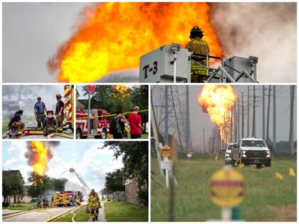 Deer Park Texas LNG Pipeline Fire (Photos: Houston Chronicle via AP)