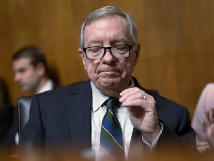 Senate Judiciary Committee Chairman Dick Durbin, D-Ill., arrives to hear from nominees to