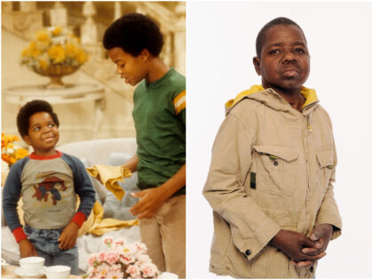 LOS ANGELES - CIRCA 1980: Actors Gary Coleman and Todd Bridges on the set of their show &#