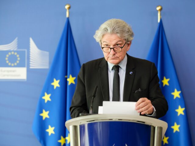 BRUSSELS, BELGIUM - JUNE 15: European Commissioner for Internal Market Thierry Breton is t